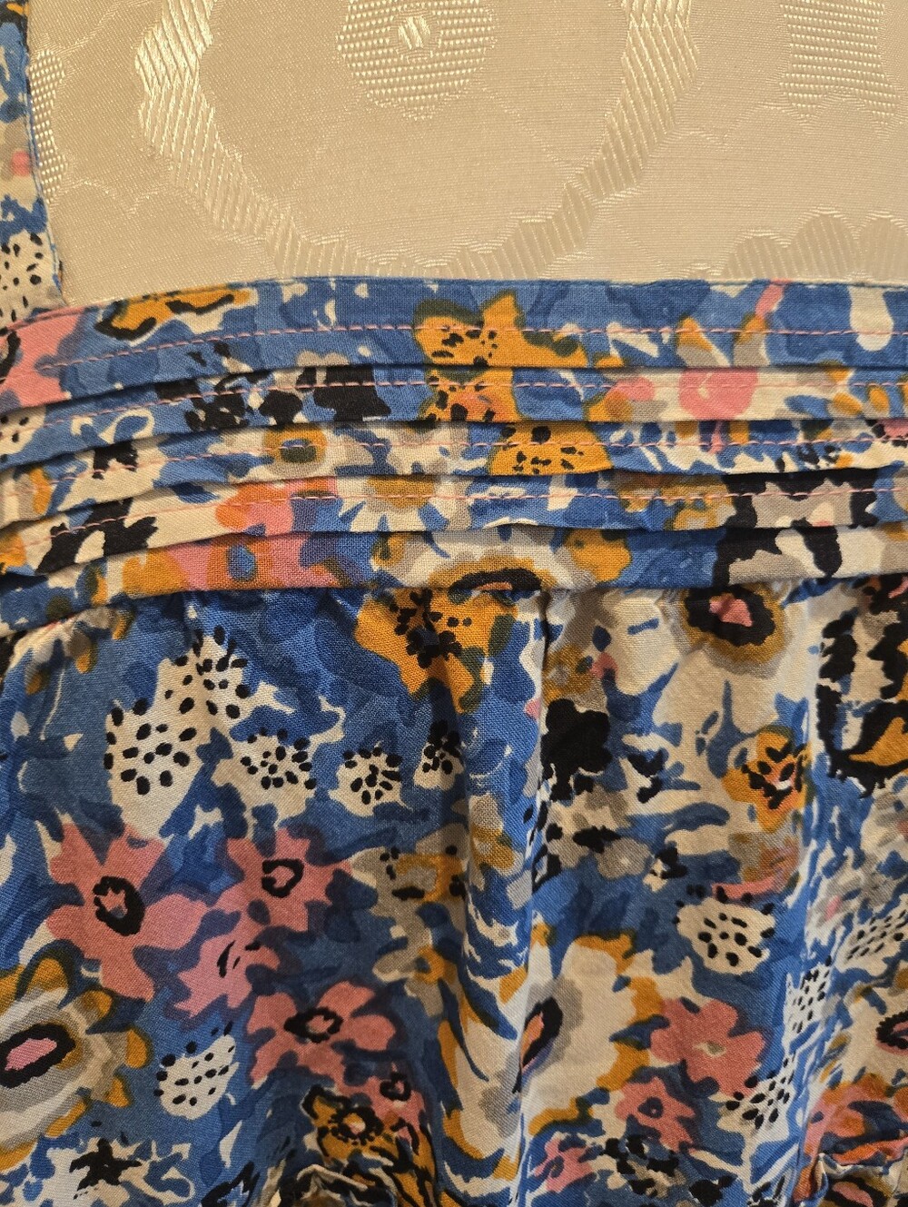 Natural Life Blue Floral Sundress with Yellow & Pink Accents, Size XL - Picture 3 of 9